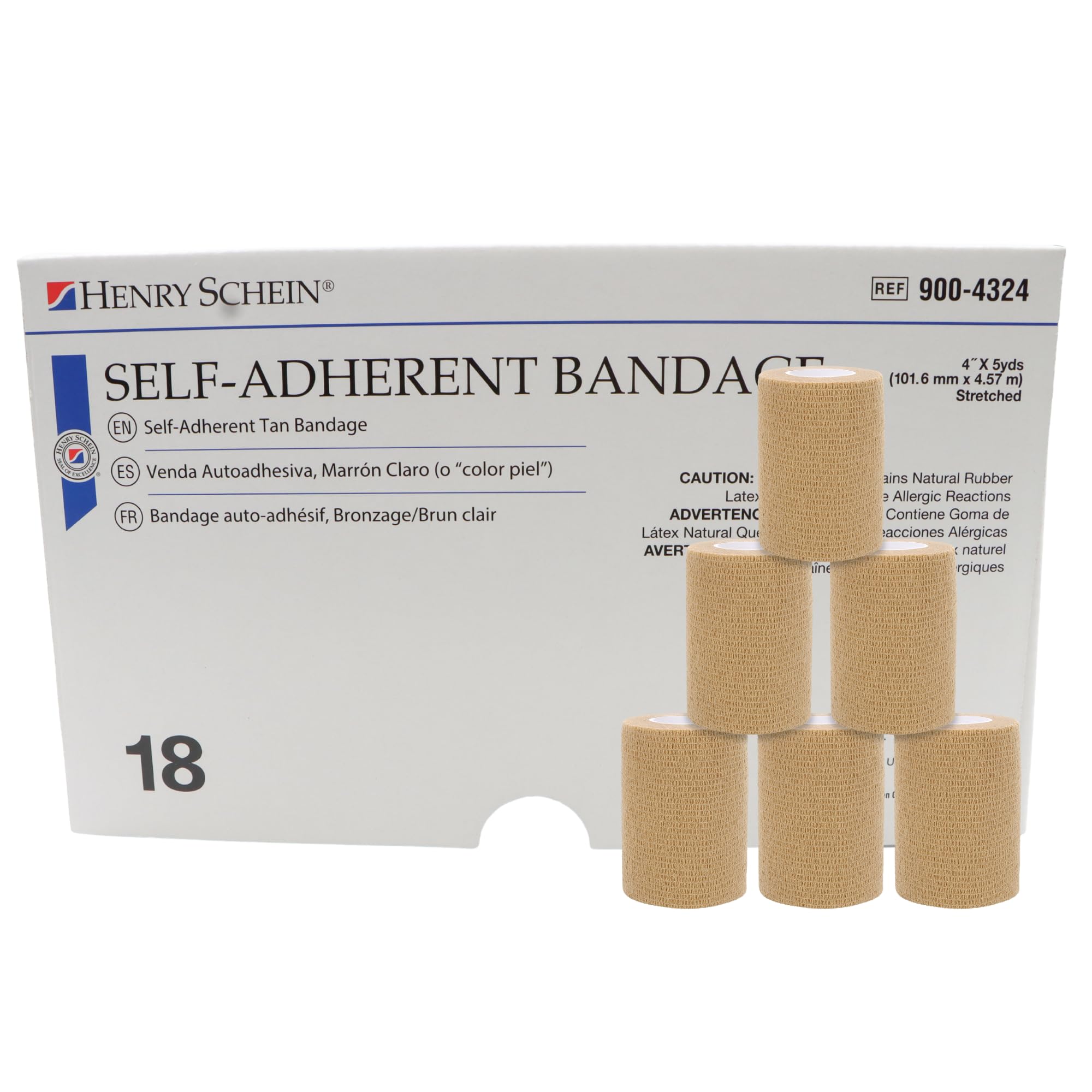 Henry Schein Self-Adherent Bandage, 6" x 5 Yds, Tan, Contains Latex, 12 Ct — Amazon image 12