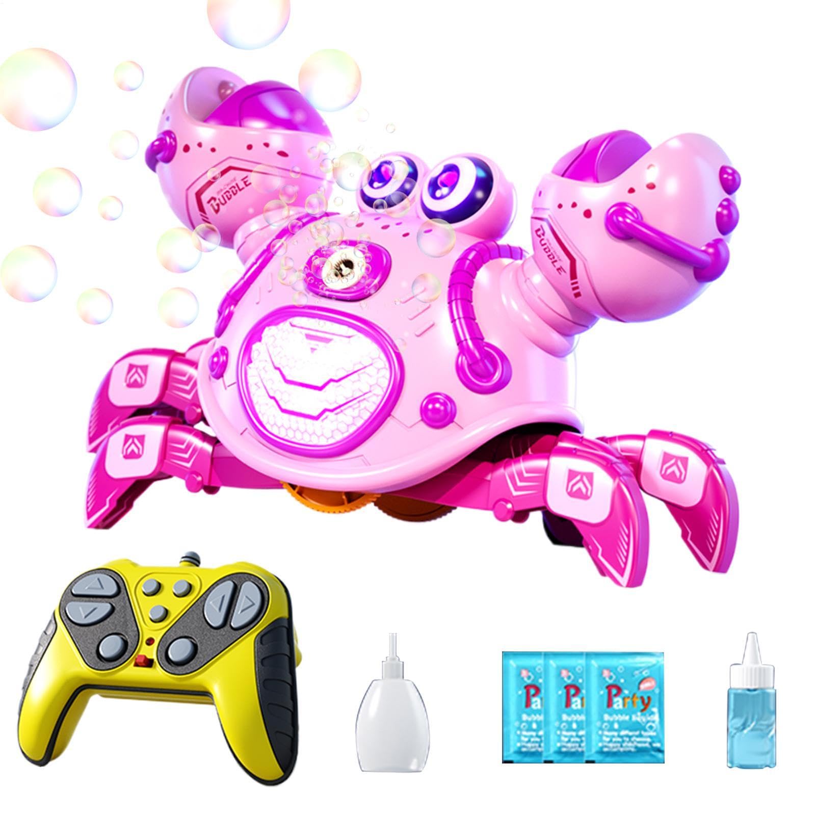 Giocattolo Strisciante Con Telecomando Interattivo Elettrico Ricaricabile | Simpatico Generatore di Bolle per Bambini per Regalo Compleanno Festa Bambini Bambine Famiglia Casa Scuola