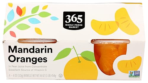 365 by Whole Foods Market, Oranges Mandarin, 4 onzas, paquete de 4