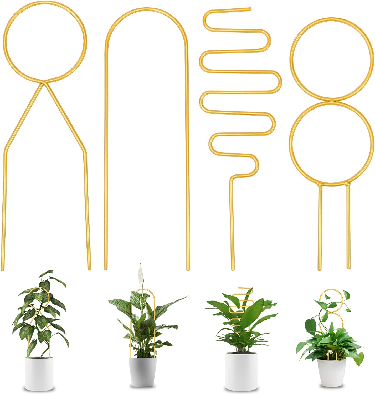 Pearwow Small Plant Trellis for Indoor Potted Plants,4