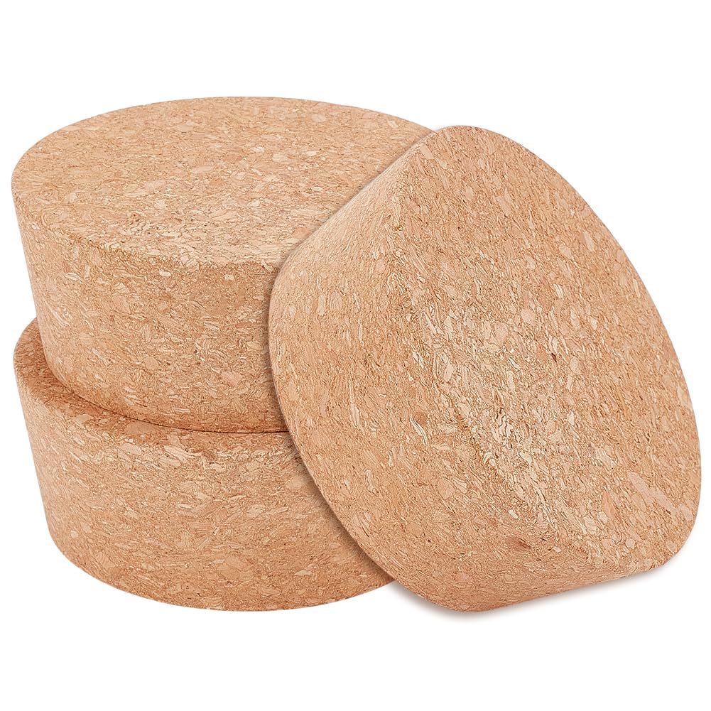 OLYCRAFT 3pz Tappi di Sughero Grandi 7.7-8.8cm Tappi di Sughero per Bottiglie 3.5cm di Spessore Tappo di Sugheri Coperchi di Barattoli di Conserve per Cucina Bottiglie Vetro Barattoli di Vetro