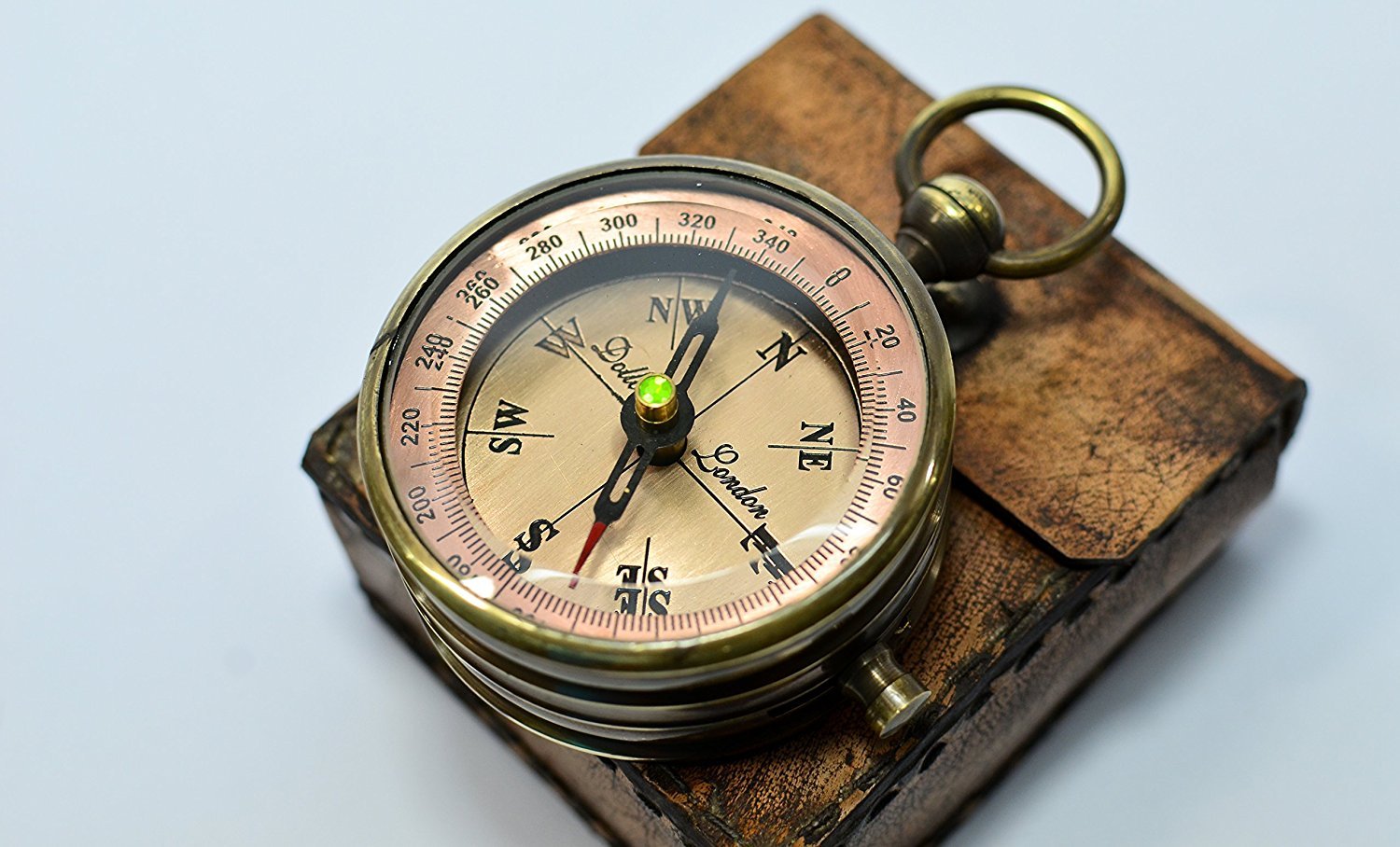 World Of Vintage Brass Dollond Copper Compass (5.14 cm, Multicolor)