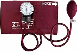 Aparelho De Pressão Arterial Manual Esfigmomanômetro Premium Cor Vinho