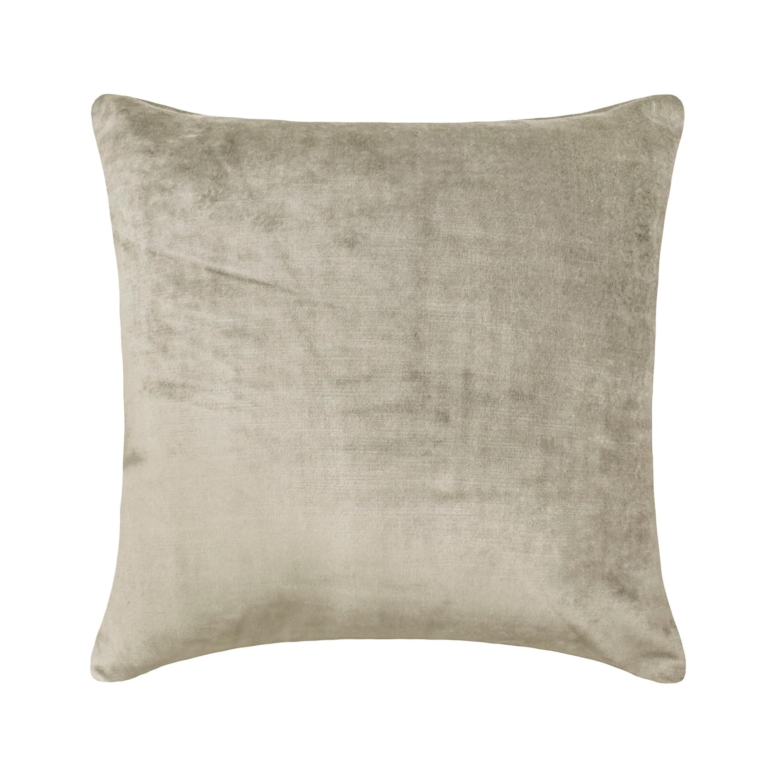 The HomeCentric Decorative Ivory 65x65 cm (26"x26") Toss Euro Shams, Velvet Double Side Pillows Toss Euro Shams, Solid Color Pattern Modern Style - Velvet Ivory Jules โ image 1