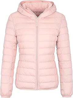 Chaqueta de Pluma Ultra Ligero Chaqueta de Plumón Ajustada de Moda Plumiferos Otoño Cálido Abrigo Antiviento de Montaña Mujer
