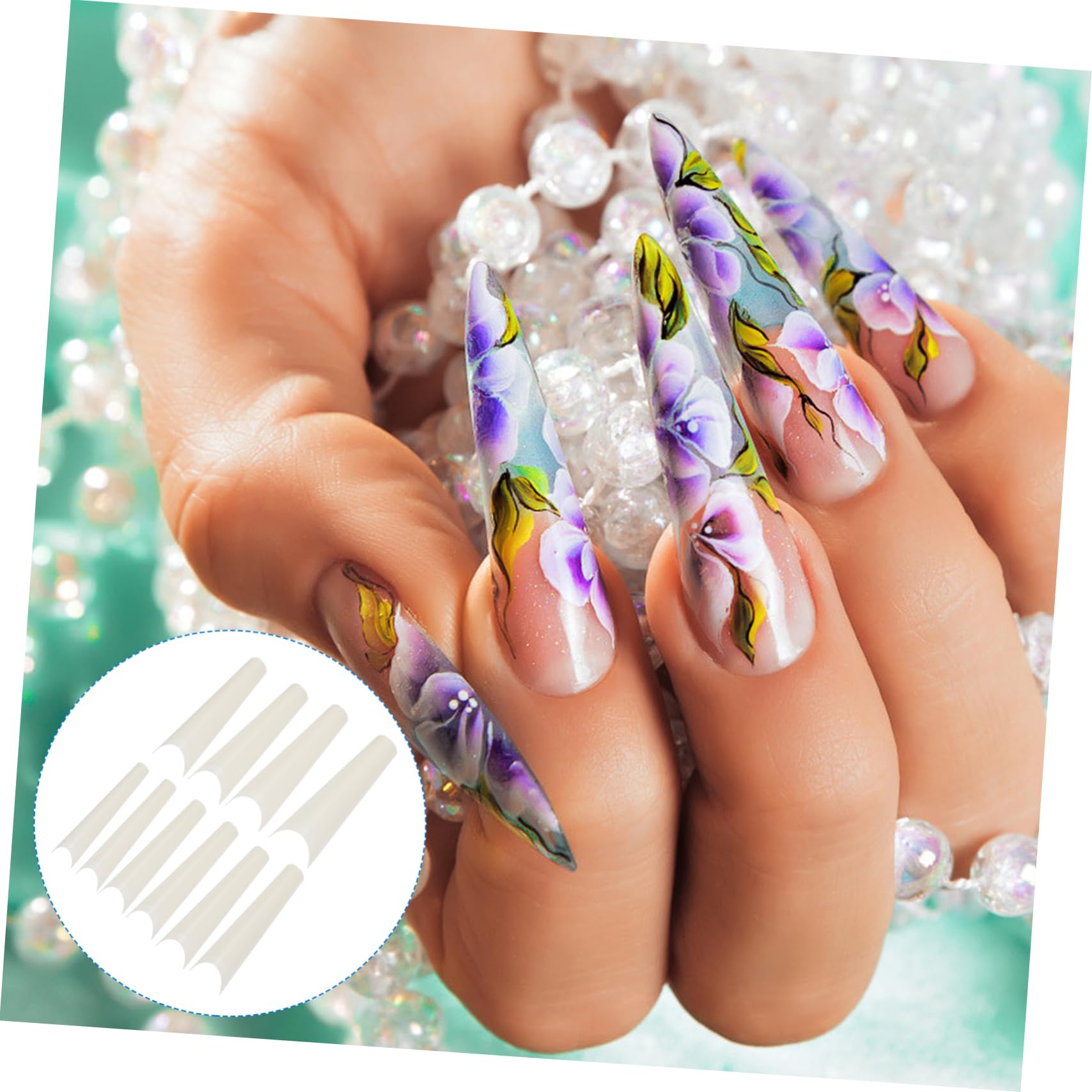 FRCOLOR 1500pezzi French Style Fake Nail Tips Per Unghie Artificiale Facili Applicare Per Nail Manicure