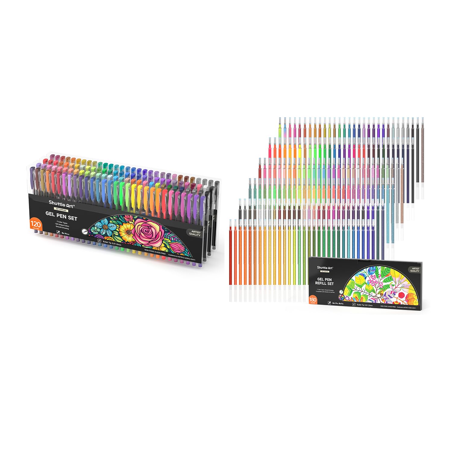 Amazon.com: Shuttle Art Gel Pens Bundle, 120 Unique Colors (No