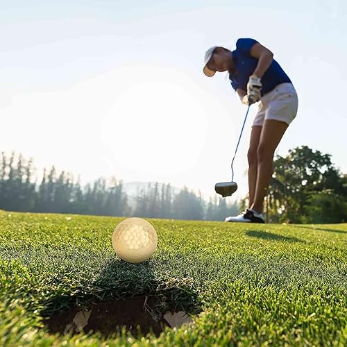 Miniatura 8 de 4 bolas de práctica de golf, bolas de golf chapadas en oro de doble capa, pelota de golf profesional portátil para decoración de regalos y juego real