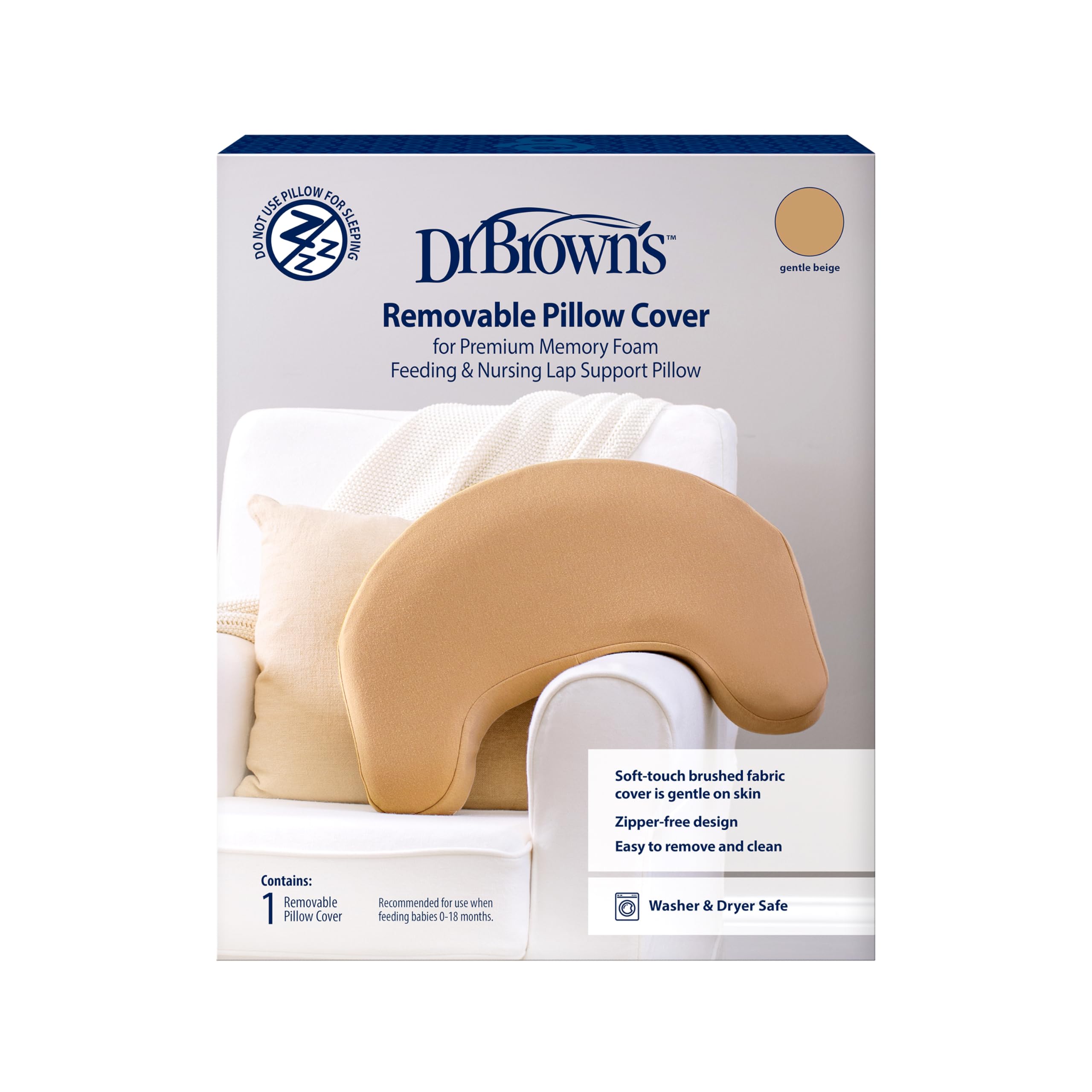 Housse coussin allaitement Dr. Brown's pour des repas bébé sereins