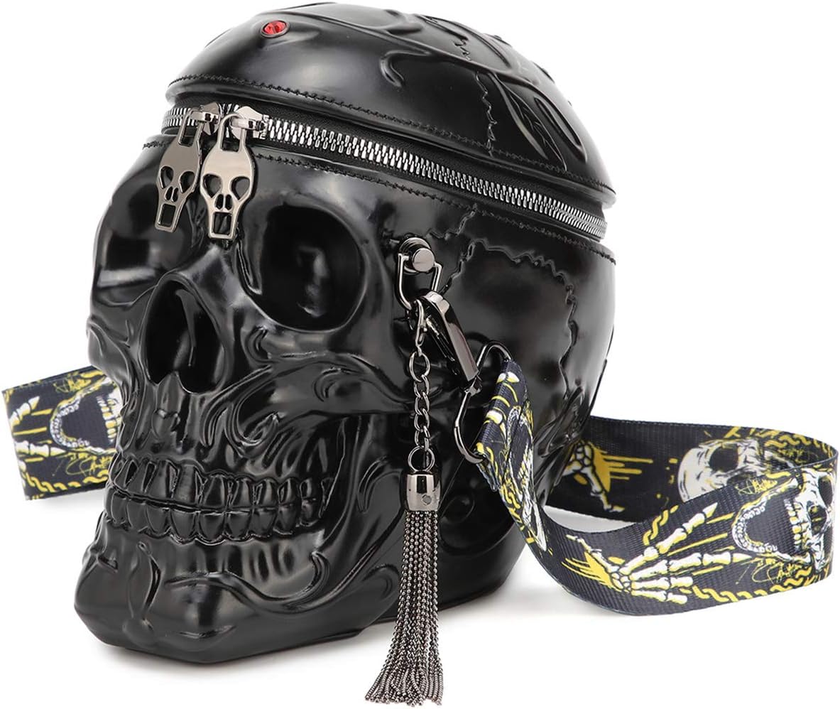 KIISY skull purses handbags for women Shoulder bag,skull Crossbody purse Gothic bag purses holiday party gift