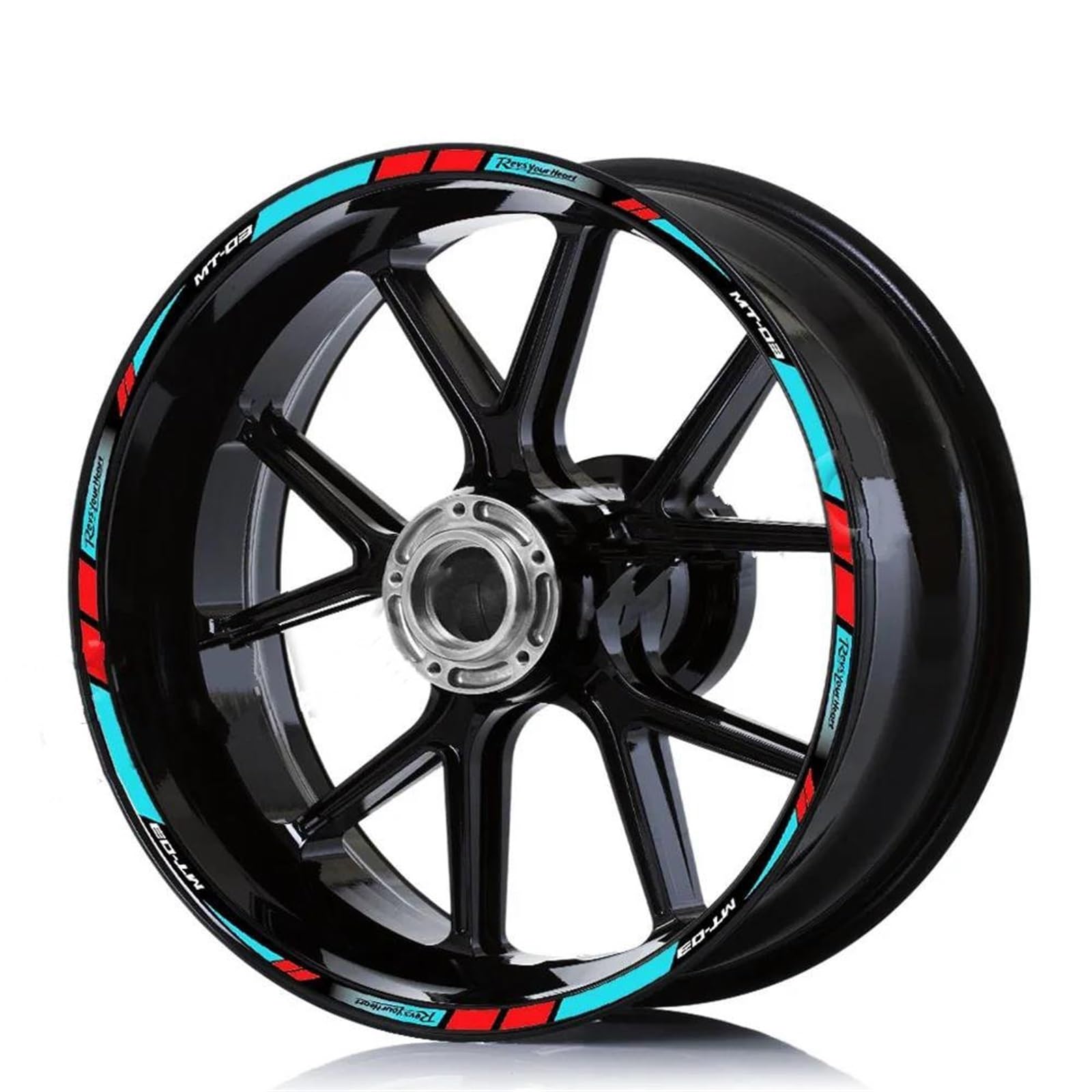 Stickers Motorcycle Stickers Reflective Wheel Rim for MT-03 MT 03 Mt03(Style 1)