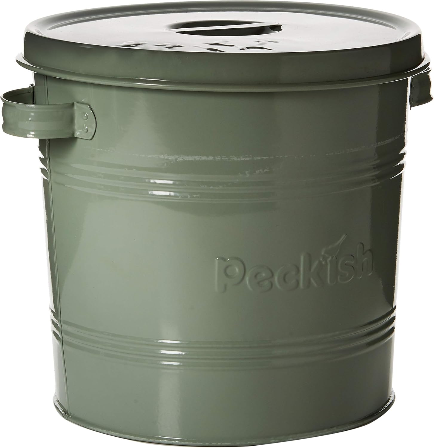 Peckish Green Metal Bird Seed Storage Tin Amazon.co.uk Garden