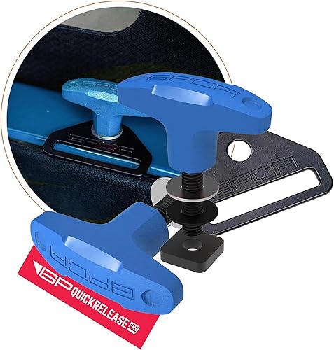 Miniatura 167 de GPCA juego de 6 tornillos estriados de cabeza resistente, de fácil liberación, con tuercas, arandelas y anillos para sujeción para Jeep Wrangler YJ