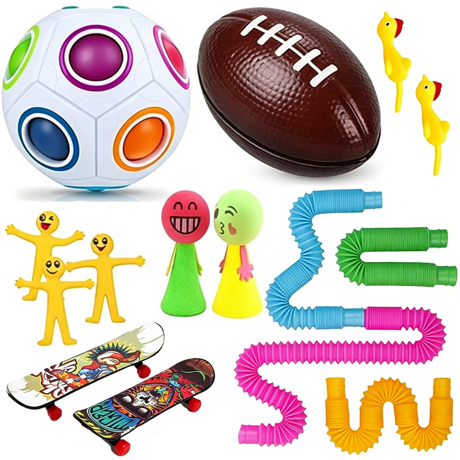Sensory Fidget Toys Pack With Box ,15pcs Fidget Sensory Toys Set, Stress Relief & Anxiety Toys, for ADHD, Autism, Party Favors & Classroom Prizes for Boys Girls Children -F — image 1