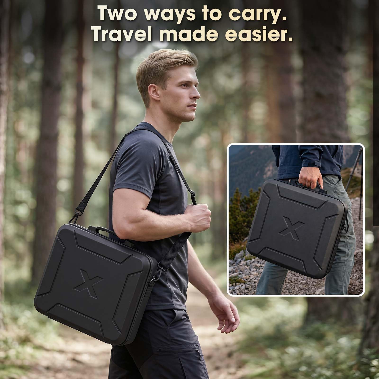 Sacoche Compatible avec Starlink Mini, Housse EVA imperméable & résistante aux Chocs – Compatible kit Starlink Mini, bandoulière Incluse, idéale Voyage, Camping & Plein air