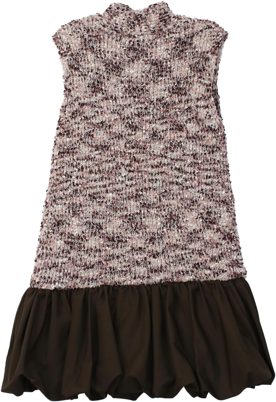 コエル] カジュアルドレス ニットドッキングミニワンピース レディース