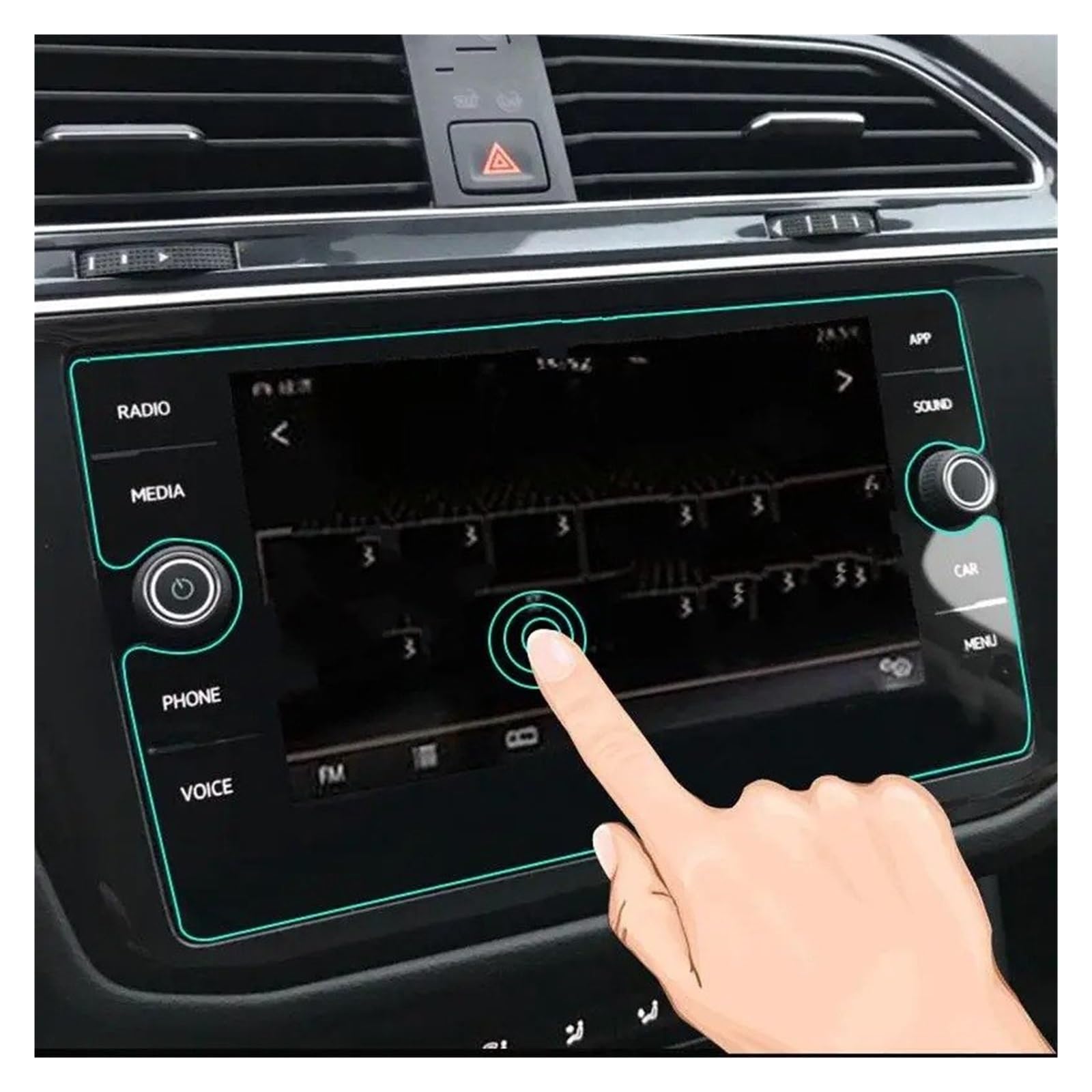 Tempered Schutzfolie 8 Zoll Displayschutzfolie Aus Gehärtetem Glas Für VW Für Tiguan Für Atlas Inklusive LCD-Touchdisplay-Schutzfolie Passend 2018 2019 2020