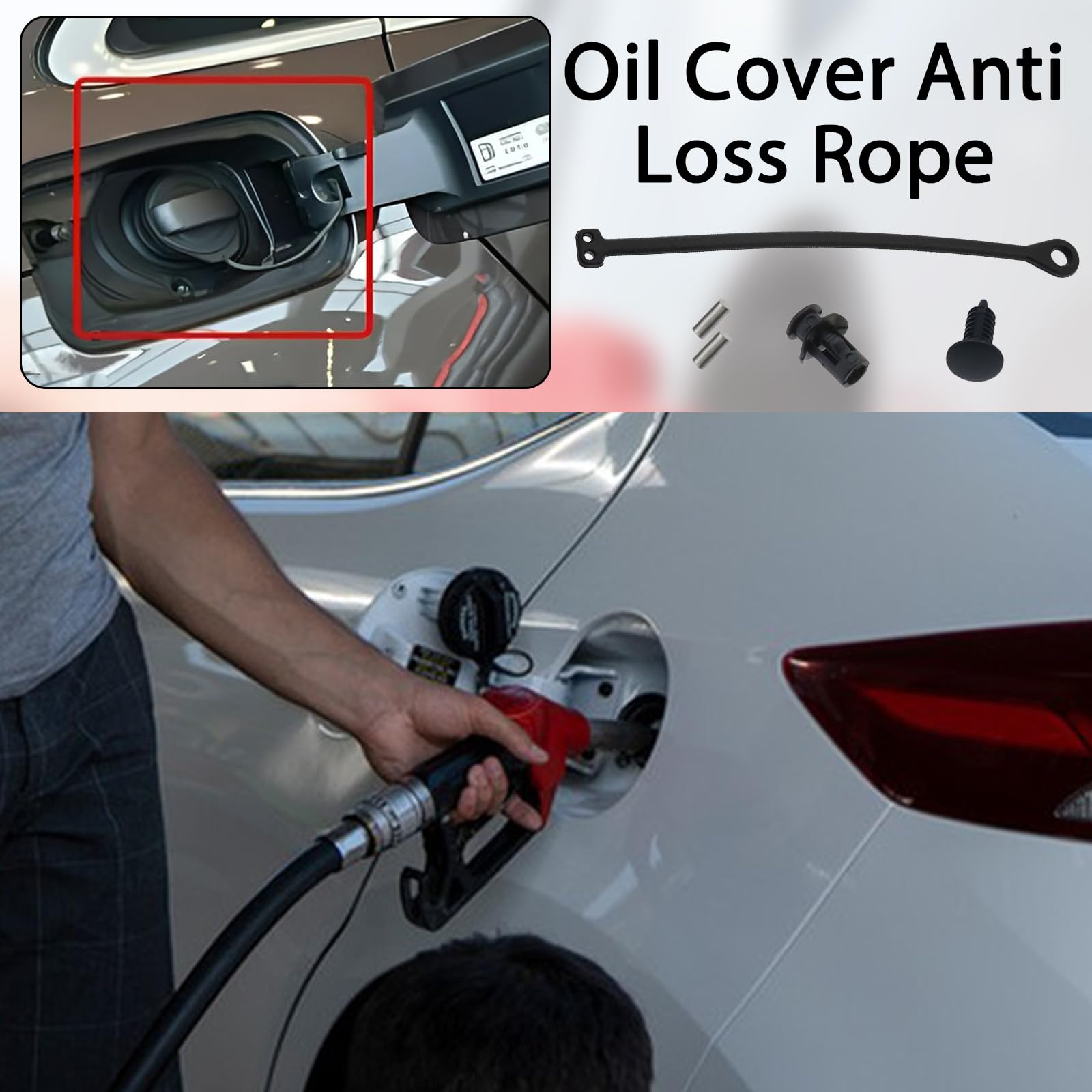 ABOOFAN Tankdeckel Halteband - Gummiseil Für Auto Tankklappe