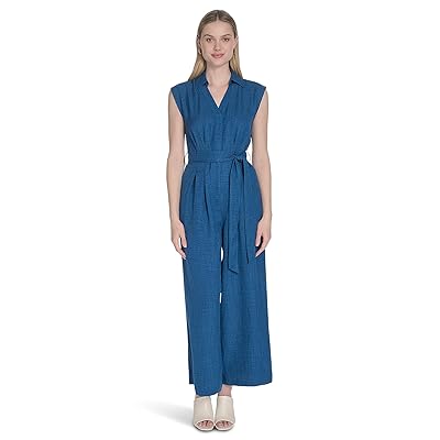 Calvin Klein Aerowash Short Sleeve Belted Jumpsuit Women