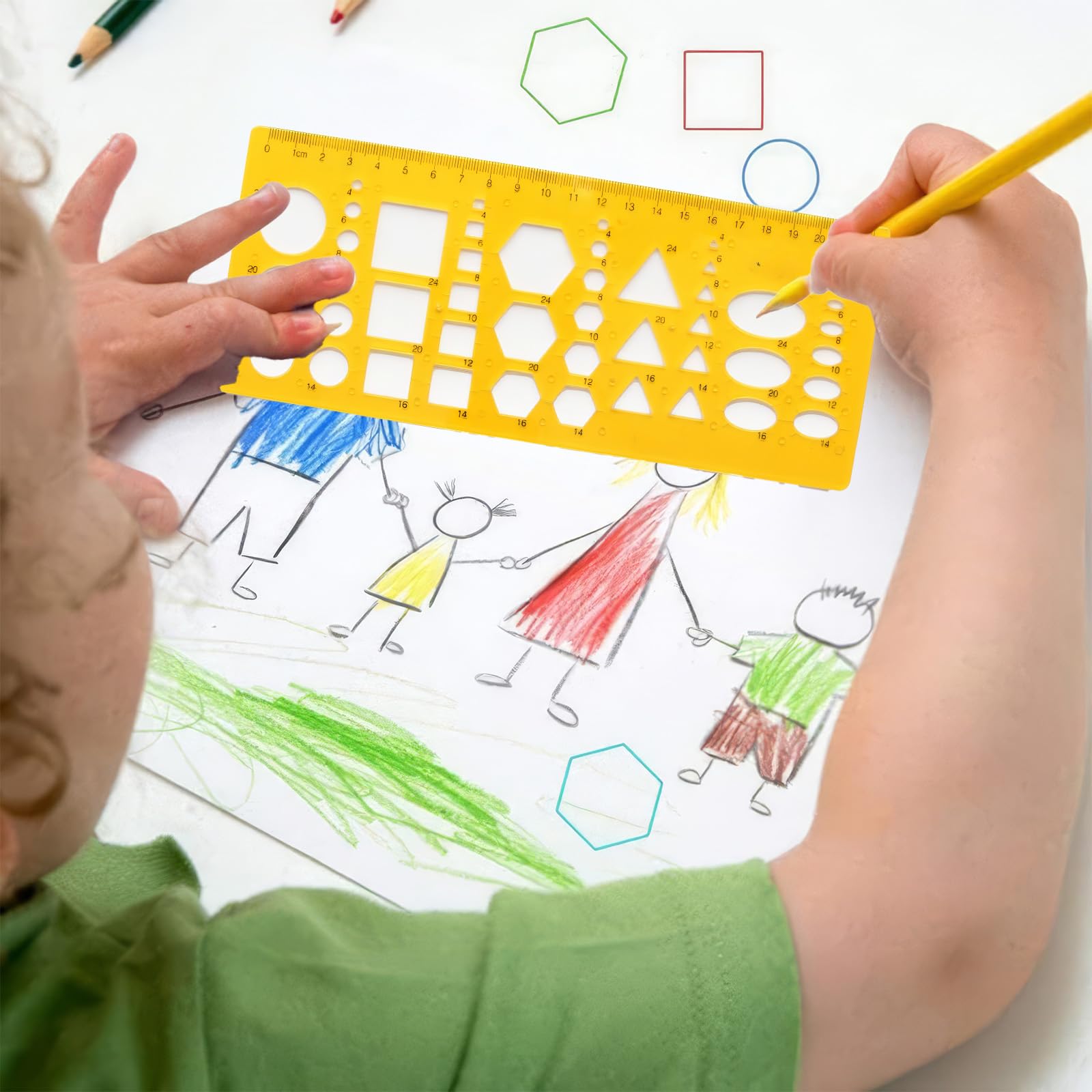 2 Pieza Plantillas Para Dibujar, Plantilla Circulos,Plantilla Elipses de círculo,Regla De Plantilla De Dibujo Geométrico para Ayudas de dibujo,Para Oficina Y Escuela Diseño De Dibujos