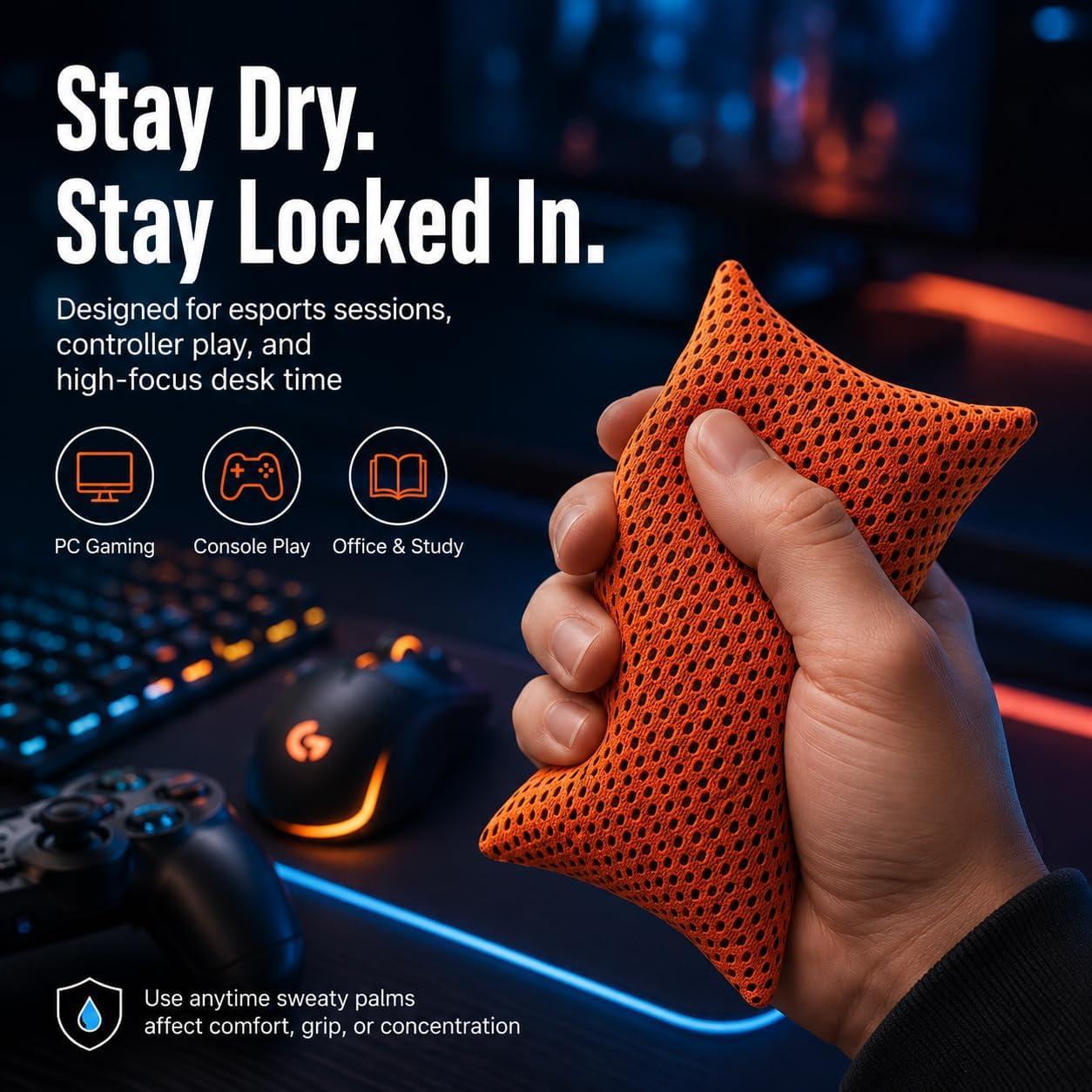Esports Sweat Absorbing Grip Bag for Sweaty Hands