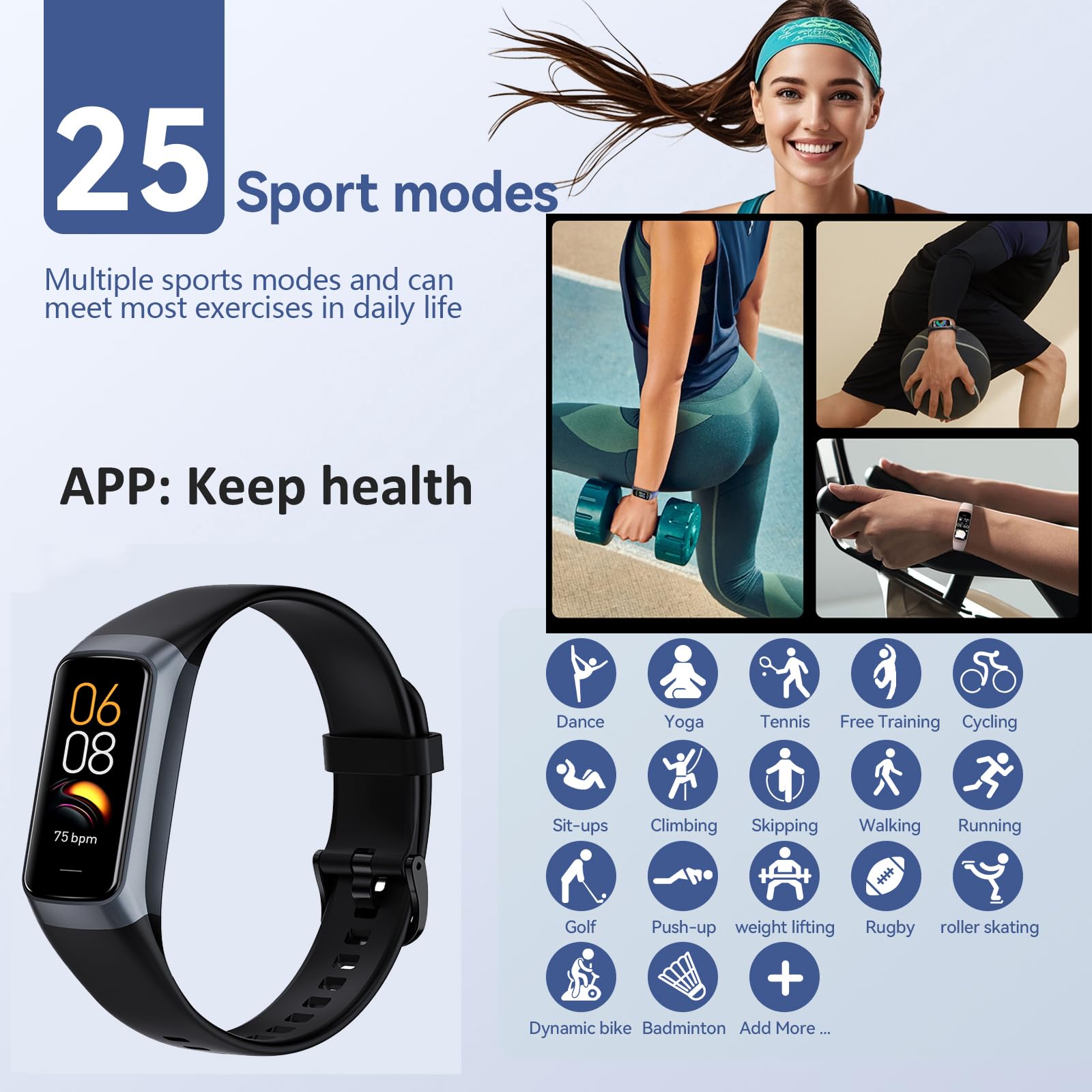 Fitness Trackers For Women Men, Oled Screen Heart Rate Sleep