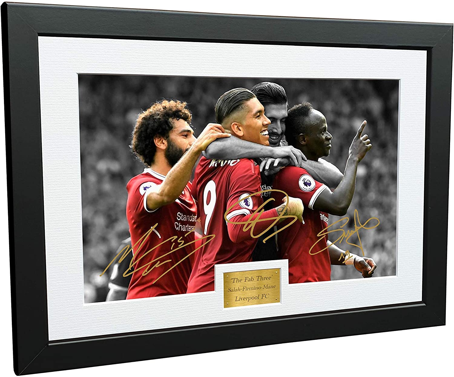 bpaRoberto Firmino Mohamed Mo Salah Sadio Mane 12x8 A4 Signed Liverpool FC - Photo Photograph Picture Frame Gift Soccer