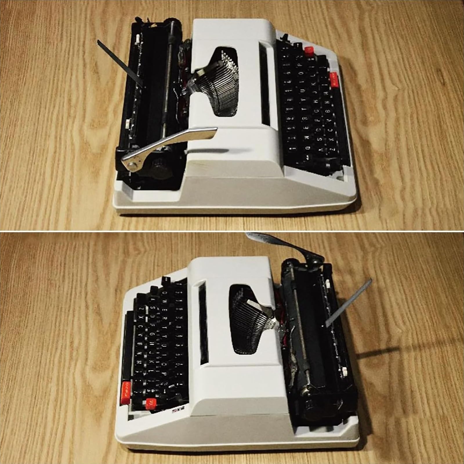 Ręczna maszyna do pisania - Vintage Mechanical Portable Writing Tool for Notes and Nostalgic Collections