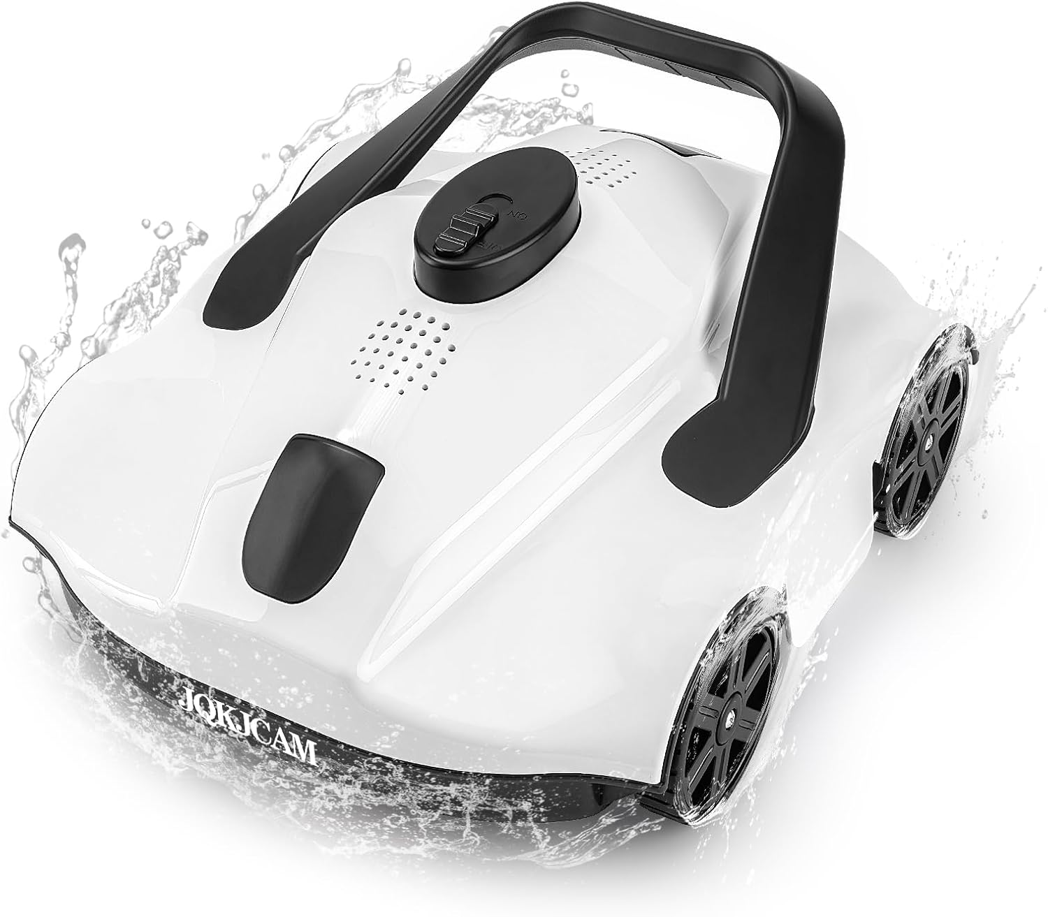 Robotic Pool Cleaner,1076 Sq.Ft Coverage,Powerful Suction,Automatic Route Planning,JQKJCAM Cordless Pool Vacuum for Above Ground/Inground Pools,Self-Parking Function