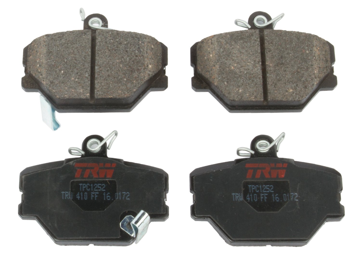 TRW Automotive TPC1252 Disc Brake Pad Set for Smart Fortwo: 2008-2016 and other applications Front, black