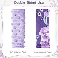 Vista 3 de Juego de almohadillas para correa de asiento de automóvil para bebé, 3 piezas suaves para correa de asiento de automóvil, fundas de hombro