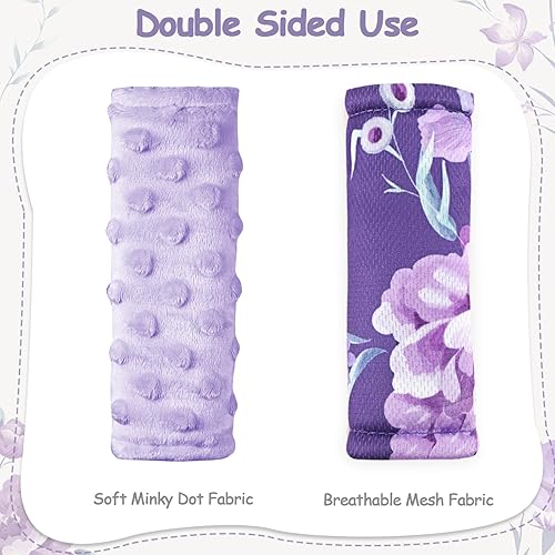 Miniatura 3 de Juego de almohadillas para correa de asiento de automóvil para bebé, 3 piezas suaves para correa de asiento de automóvil, fundas de hombro para