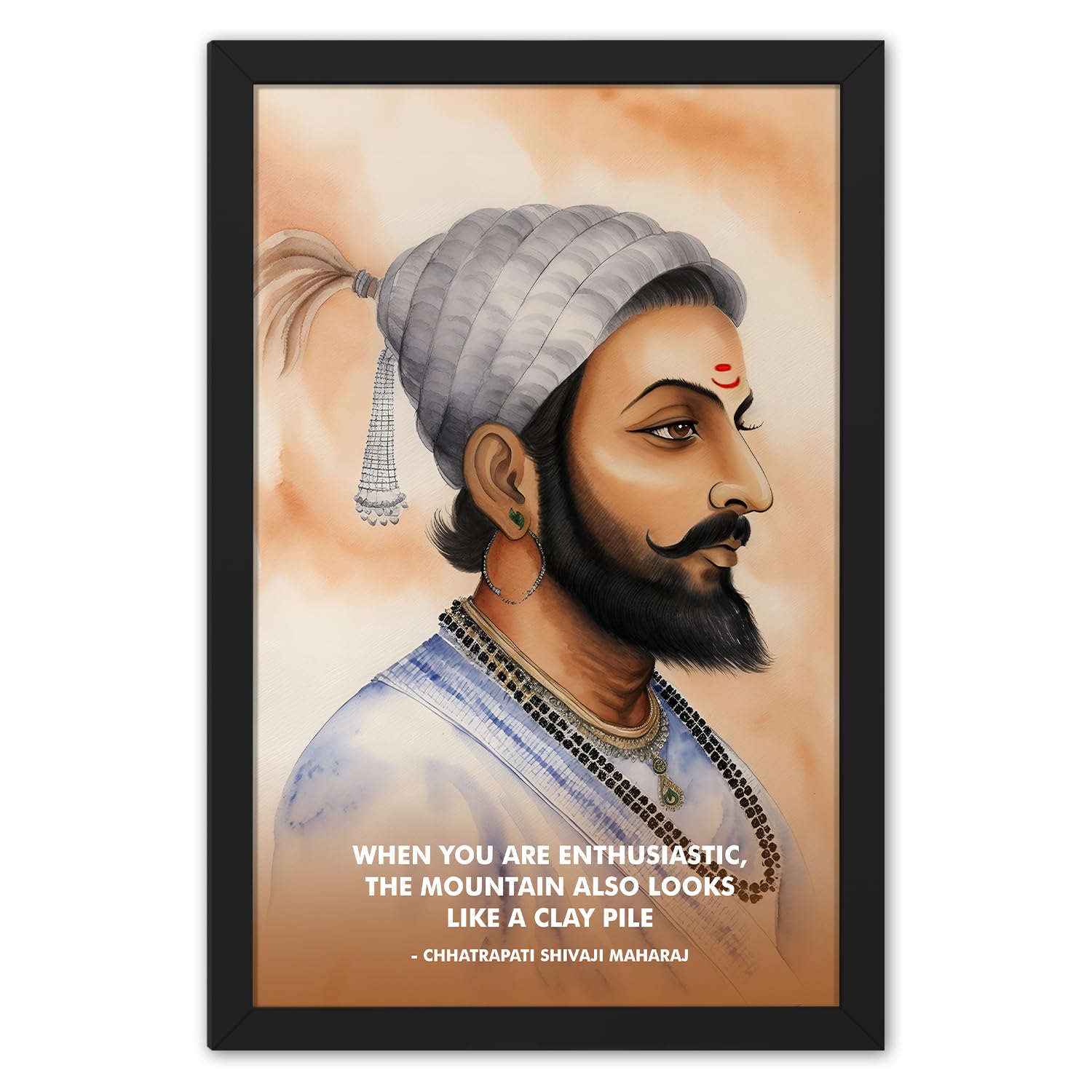 Ritwikas Abstract Modern Wall Art of Young Chhatrapati Shivaji Maharaj With Quote - Original Artwork Painting With Frame | Perfect For Home and Office Decor & Gift | Size 9.5 x 13.5 Inch, Set of 1 (B0CP61755G) Amazon Price History, Amazon Price Tracker