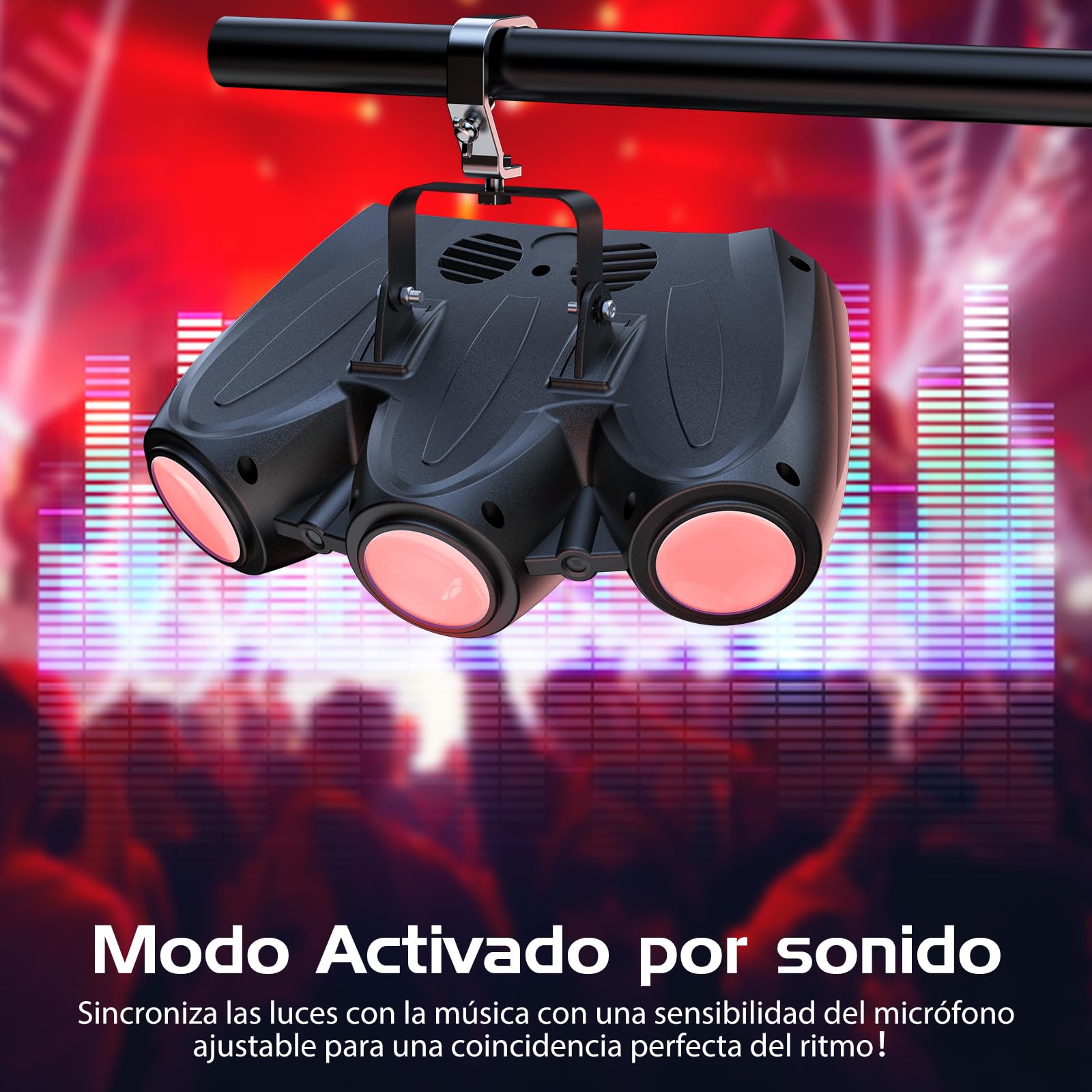Lampada da Palco a 192 LED Luce da Festa, Luci da Discoteca con Effetti di Luci, Controllo Automatico/Sonoro/DMX/Faro Flash DJ con 23 Effetti di Luce, per Discoteca, Festa, Club, Palco, Bar