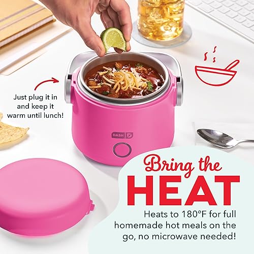 Miniatura 2 de DASH Hot2Go Calentador de alimentos personal (20 onzas) - Rosa intenso