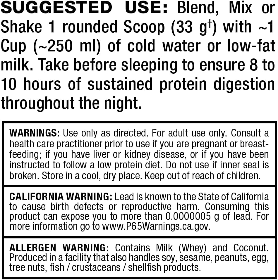 ALLMAX Casein-FX Protein, Vanilla - 2 lb - 25 Grams of Slow-Release Protein Per Scoop - Low Carb & Zero Added Sugar - Approximate 27 Servings