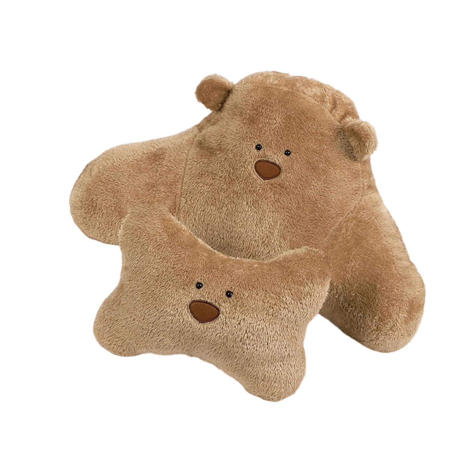YROHGKPN Plush Bear Car Neck Pillow and Lumbar Cushion with Elastic Straps