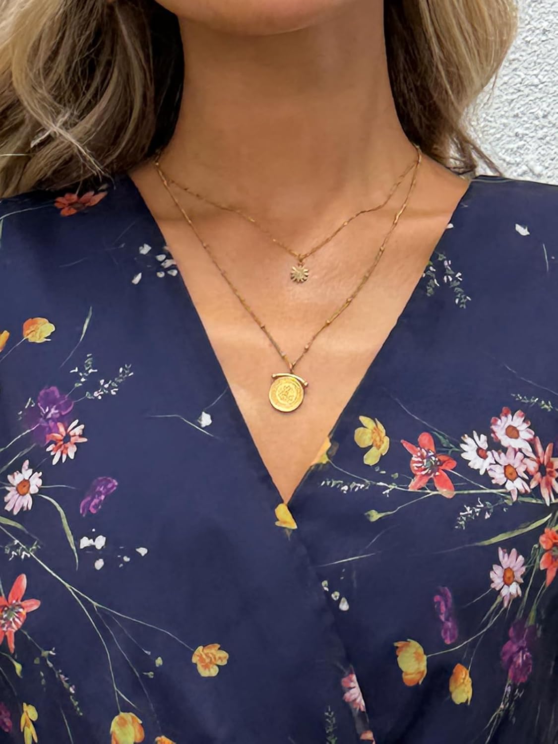 LILLUSORY Womens Long Sleeve Wedding Guest Dresses Winter 2026 Casual Fall Fashion V Neck Mini Chiffon Dress Flowy Clothes - Image 5