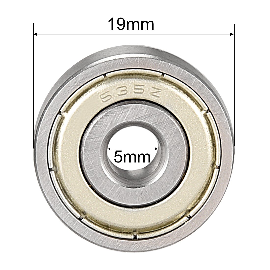 Uxcell S623-S629 Rodamientos De Bolas De Acero Inoxidable Con Ranura Profunda, 1 Paquete, S623ZZ (3 * 10 * 4