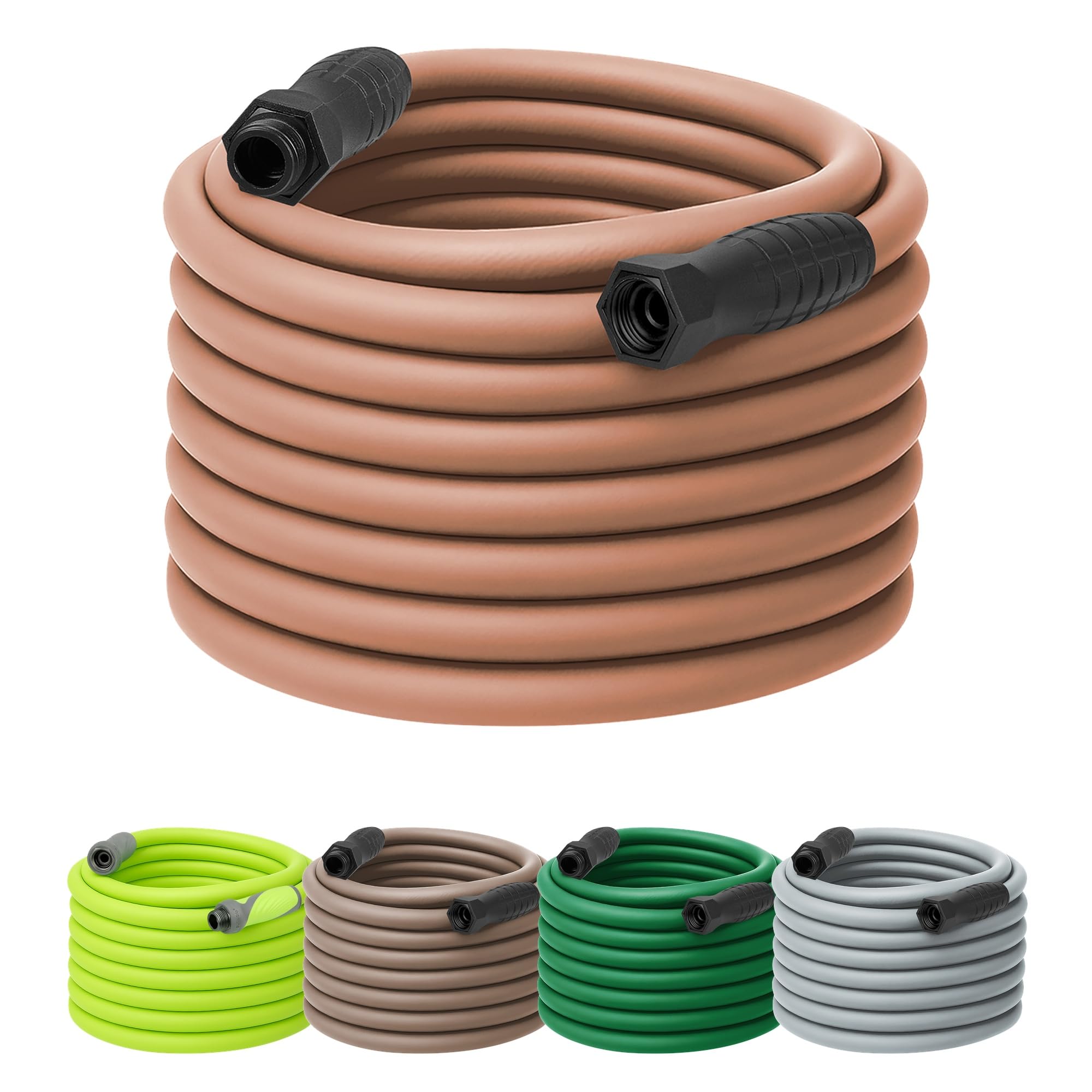 Colors HFZC5100TCS-E SwivelGrip Garden Hose, 5/8" x 100', 3/4"-11 1/2 GHT Fittings, Red Clay