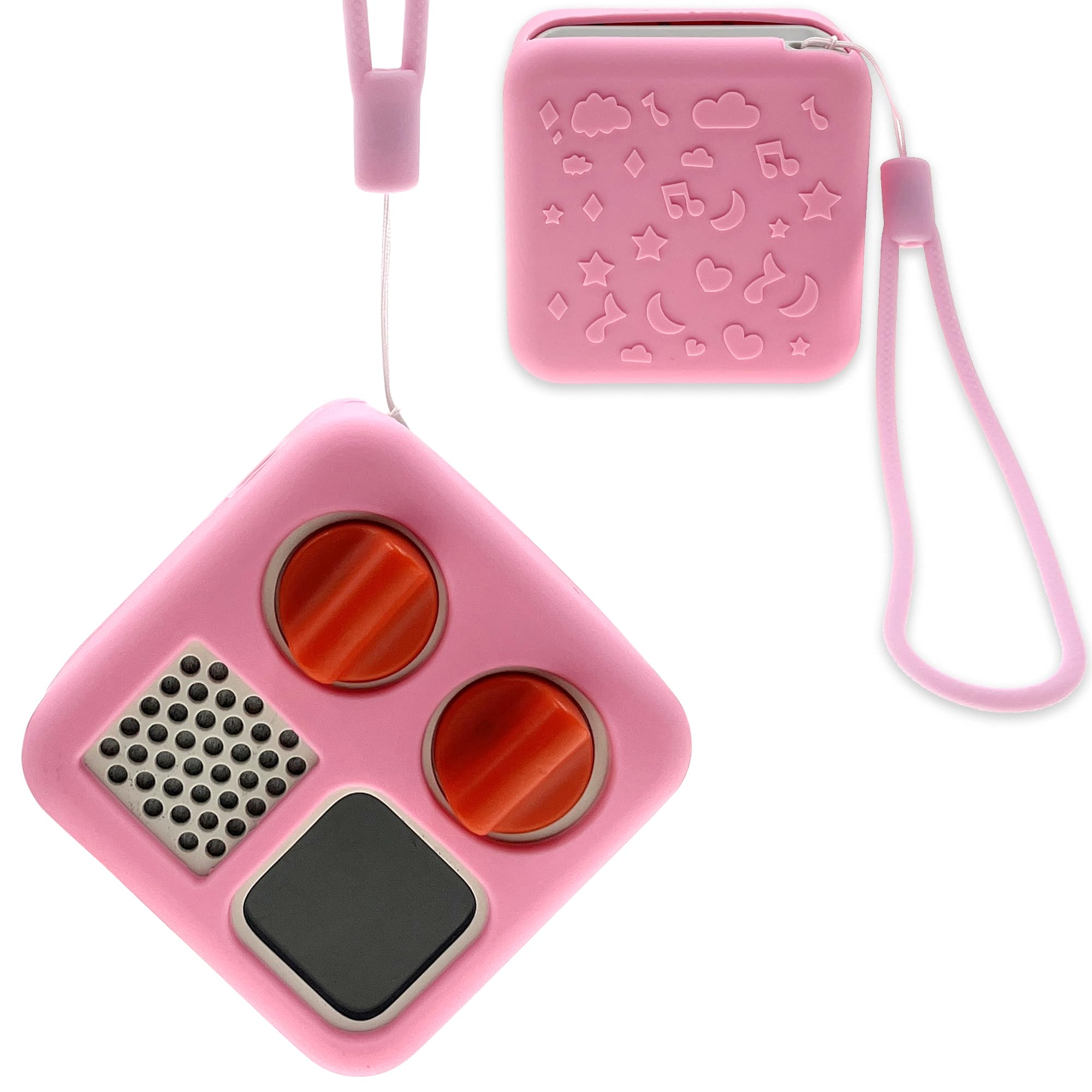 LeoTube Silicone Shell Cover Case for Yoto Mini Player, Silicone Protective Sleeve Case Compatible with Mini Bluetooth Speaker (Silicone Case Only, Machine not Included) (Pink)