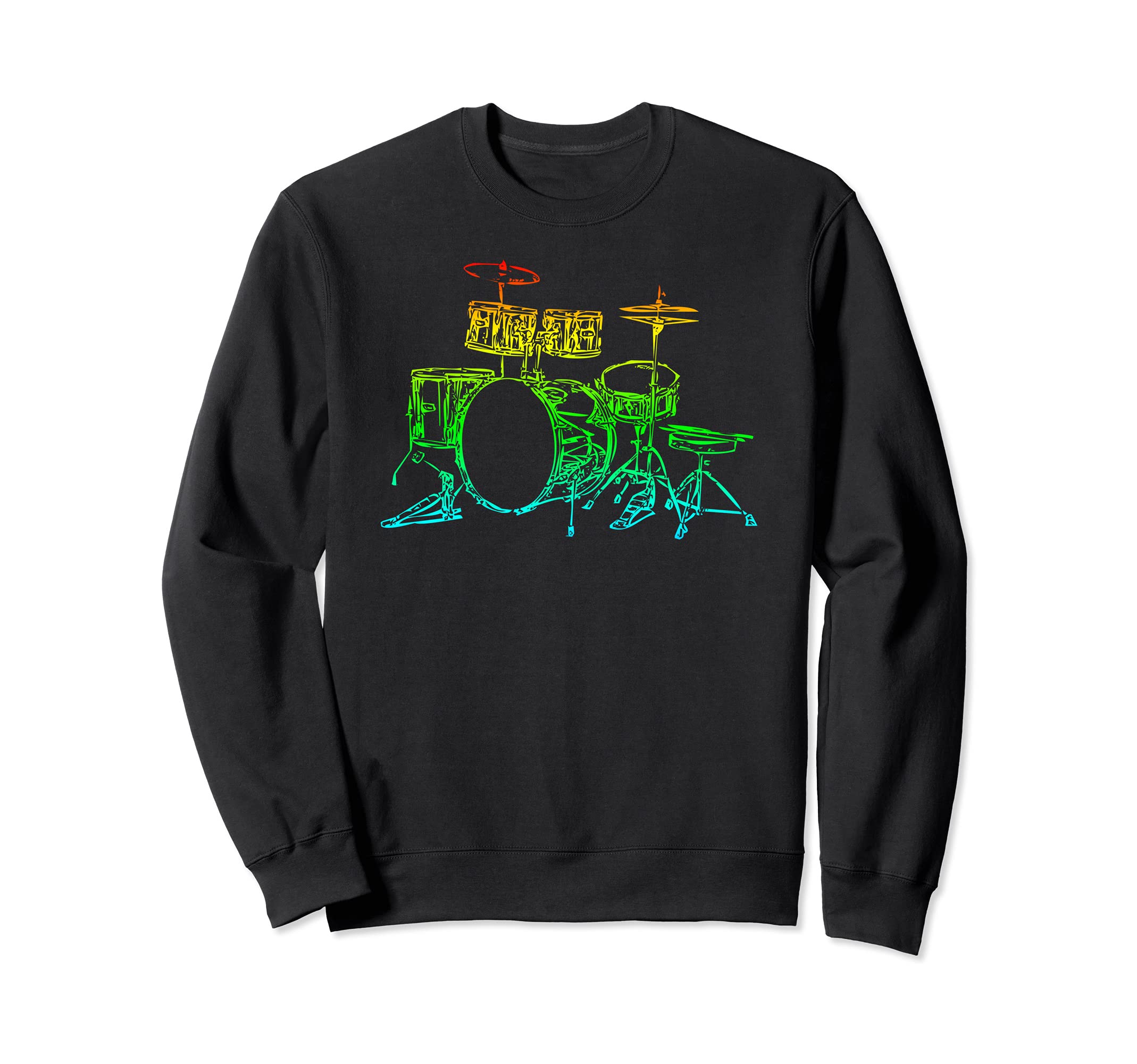 Drum Drummer Music Musical Instrument Musician Percussion Sweatshirt, Black