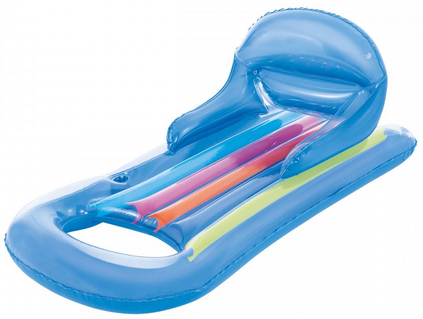 BestwayInflatable Luxury Fashion Pool Lounger Swimming Lilo with Drinks Holder (Blue)