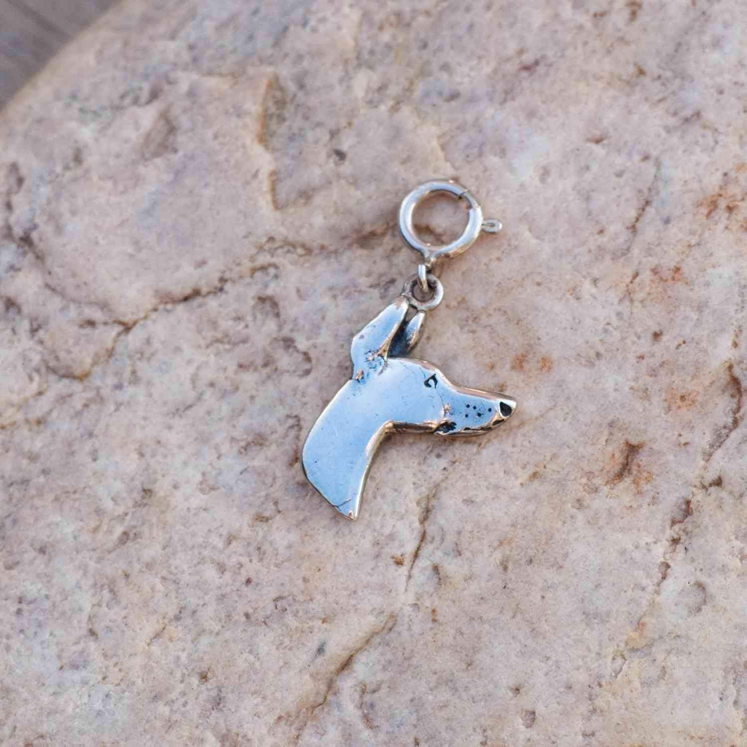 Sterling Silver Doberman Charm for Charm Bracelet
