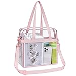 Oraben Clear Bag Stadium Approved 12x6x12 Clear Tote Bag with Removable Strap Clear Lunch Bag for Work Sports Festival