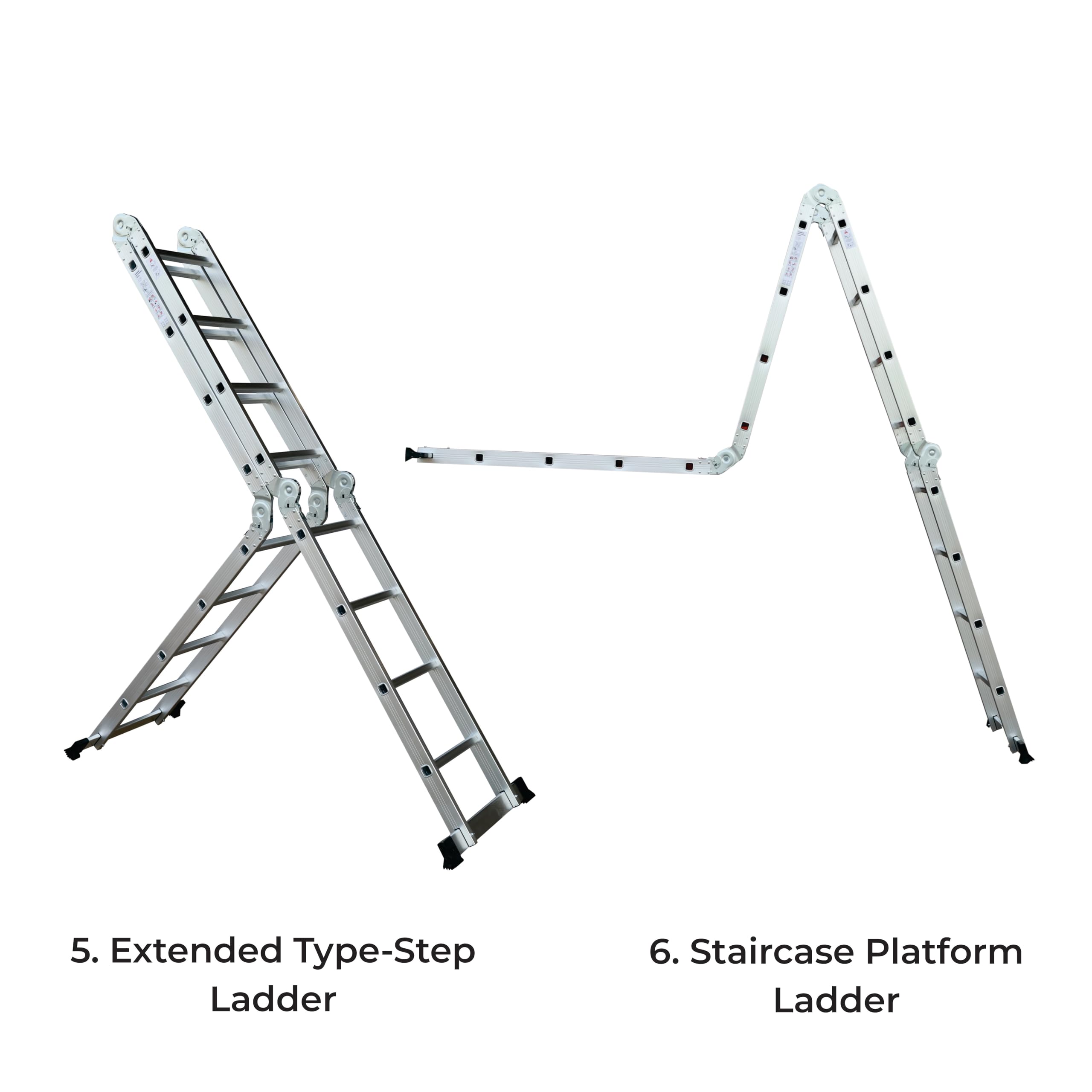 Aardwolf Quickfit 15.5 Ft (4 x 4 | 16 Step) |Portable & Compact Folding Aluminium Multipurpose Ladder | 2-Year Warranty| 150 KG Capacity — Amazon image 7