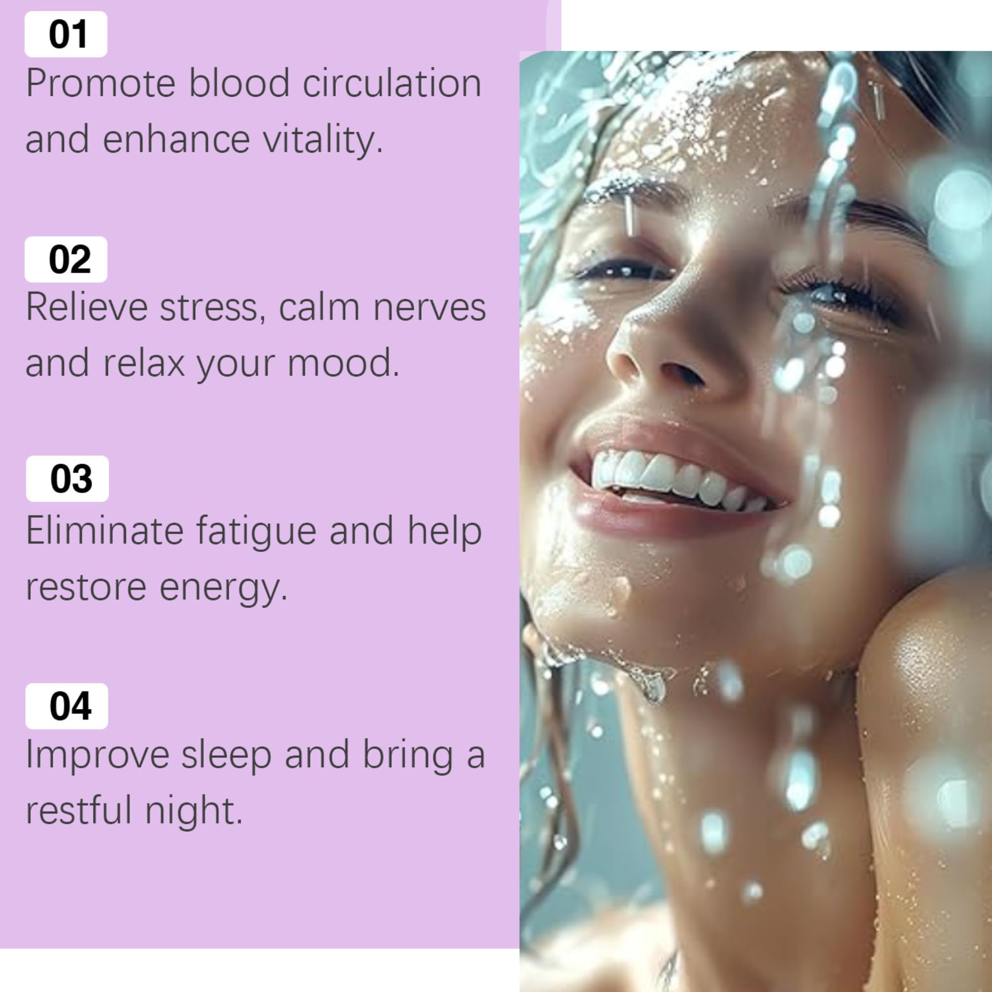 Lot de 7 galet de douche Aromathérapie Apaisante pour Spa à Domicile - cadeau bien-être original pour la fêtes des pères, papa, maman, grand-mère, meilleur ami, fille, Lavande relaxante