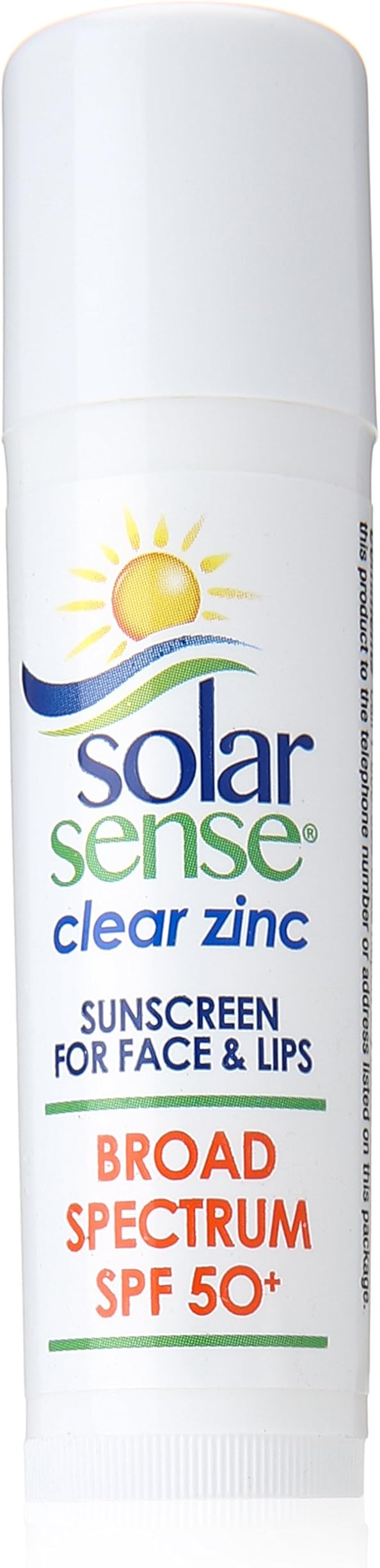 Solar Sense Clear Zinc SPF 50 Carded Stick, 0.45 Ounces Unit