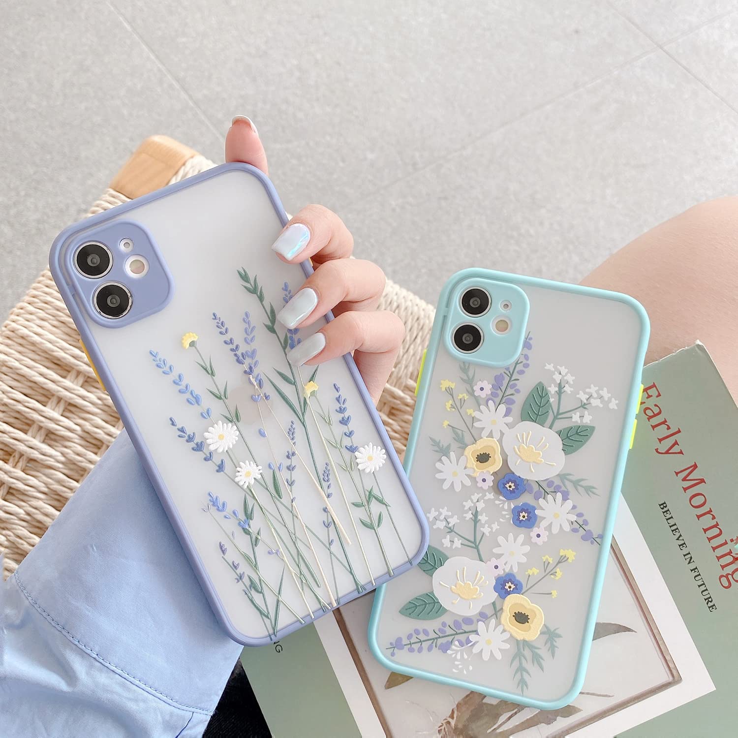Ownest Cover per iPhone 13 Custodia Glitter Laser Fiocco Carino Design a Cuore Specchio per Donne e Ragazze Custodia Protettiva Antishock per iPhone 13 - Argento