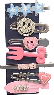 مشابك شعر للبنات من دافان، 7 قطع - متعددة الألوان